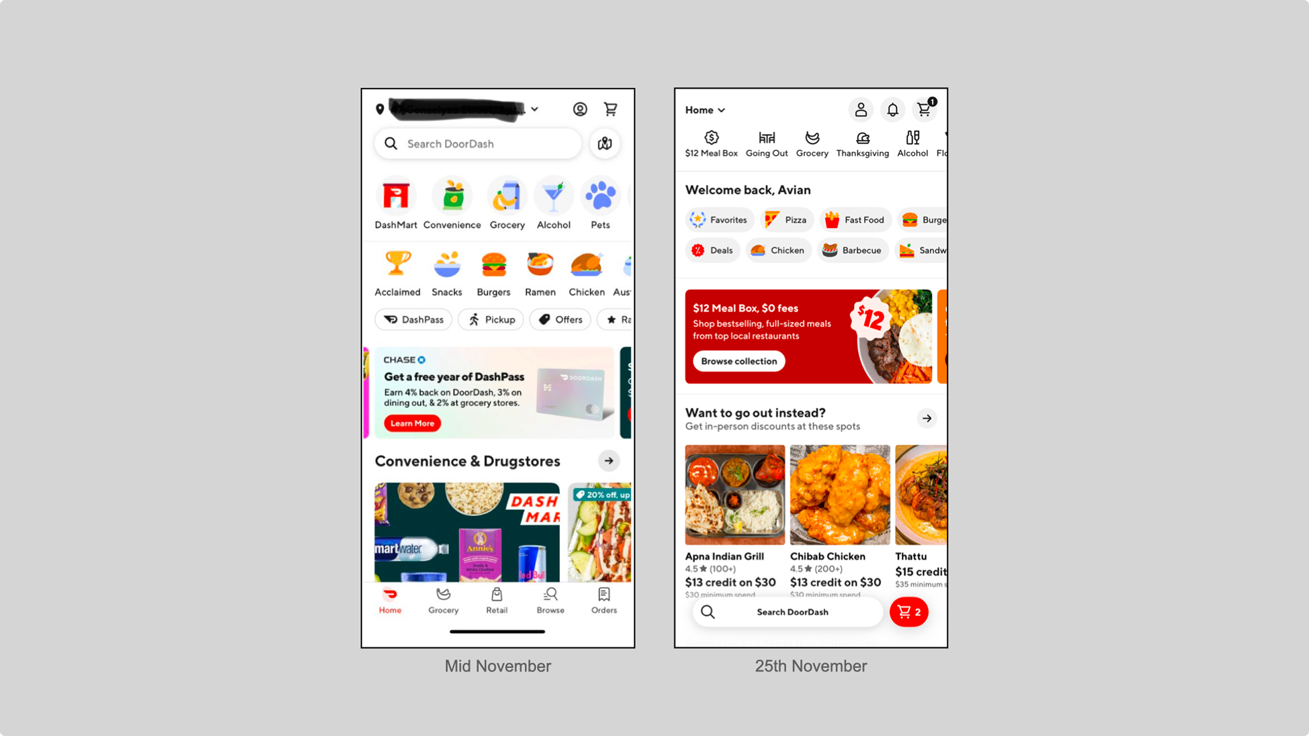 Platform instability and commercial clutter in food ordering apps